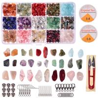 Natural Gravel Jewelry Finding Set, with Zinc Alloy, DIY & mixed, mixed colors, 250*150*100mm 