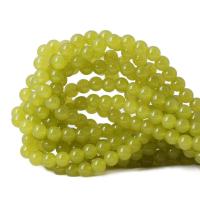Green Calcedony Beads, Round, polished, DIY green 