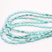 Synthetic Turquoise Beads, Leaf, polished, DIY, turquoise blue 