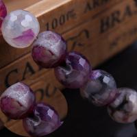 Natural Purple Agate Beads, Round, polished, DIY & faceted, fuchsia, 14mm 