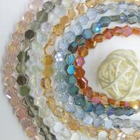 Perles de verre à facettes, chalumeau, Placage, plus de couleurs à choisir, 4mm Vendu par brin