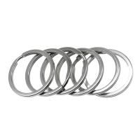 anillo partido clave de acero inoxidable, chapado en color de plata, 32x32x3mm, aproximado 300PCs/Bolsa, Vendido por Bolsa