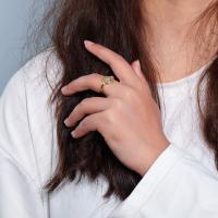 Zinklegierung Fingerring , Modeschmuck & Micro pave Zirkonia & für Frau, 17mm, verkauft von PC