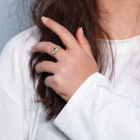 Zinklegierung Fingerring , Modeschmuck & Micro pave Zirkonia & für Frau, 18mm, verkauft von PC