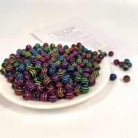 Solid Color Acrylic Beads, Round, stoving varnish, DIY, multi-colored, 8mm 