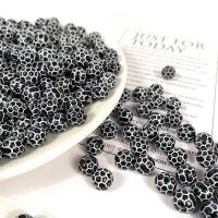 Perles acryliques nature, Acrylique, Rond, vernis au four, DIY, noire, 10mm Vendu par sac