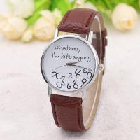 Women Wrist Watch, Stainless Steel, with PU Leather, fashion jewelry & for man 