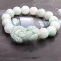 Jade Bracelets, Jadeite, polished, white, 13mm 