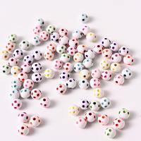 Acrylic Jewelry Beads, Round, injection moulding, DIY, mixed colors 