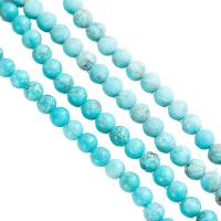Natural Turquoise Beads, Round, polished, DIY turquoise blue 