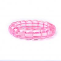 Quartz Bracelets, Rose Quartz, polished, pink, 10mm 