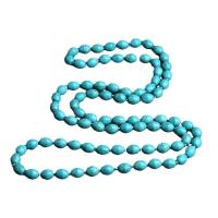 Turquoise Jewelry Necklace, Synthetic Turquoise, polished Approx 114 cm 