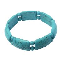 Türkis Armbänder, poliert, blau, 180mm, verkauft von Strang