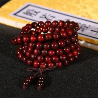 108 Mala Beads, Pterocarpus Santalinus, handmade, copper color, 8mm 