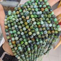 Single Gemstone Beads, Natural Stone, Round, polished, DIY green 