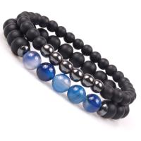 Gemstone Bracelets, Agate, with Natural Stone 10mm 