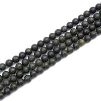 Perles en serpentine russe, Rond, poli, DIY & normes différentes pour le choix, Vendu par brin