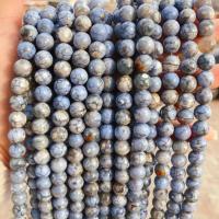 Natural Dragon Veins Agate Beads, cyan, 10mm 