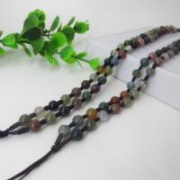 Schnur Halsband, Achat, gemischte Farben, 6mm, 64PCs/Strang, verkauft von Strang