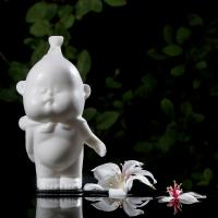 Weiße Porzellan Tee Pet, plattiert, nachhaltiges & Korrosionsbeständig, keine, 100x70x56mm, verkauft von PC
