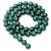 Natürliche Malachit Perlen, poliert, Länge:ca. 38 cm, verkauft von Strang