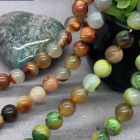 Gemischte Achat Perlen, Naturstein, poliert, keine, 8mm, 46PCs/Strang, verkauft von Strang