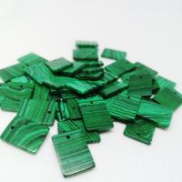 Малахитовая подвеска, Синтетический-малахит, Прямоугольная форма, полированный, DIY, зеленый продается PC