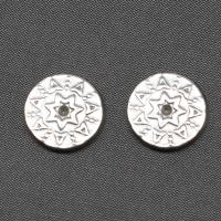 Stainless Steel Cabochon Setting, Round, silver color plated, DIY 