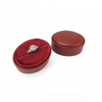 Jewelry Gift Box, PU Leather, with Velvet, red 