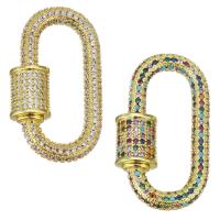 Brass Screw Clasp, fashion jewelry & micro pave cubic zirconia & for woman 