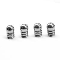 Stainless Steel End Caps, Column, silver color plated 
