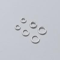 Стерлингового серебра кольцо открытых прыжок, 925 пробы, Кольцевая форма, полированный, разный размер для выбора, продается PC