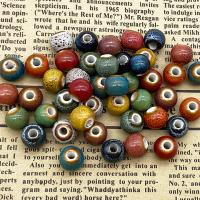 Speckled Porcelain Beads, Round, glazed, DIY 10mm 