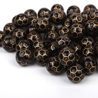 Perles acryliques nature, Acrylique, Rond, DIY, noire, 14mm, Vendu par sac
