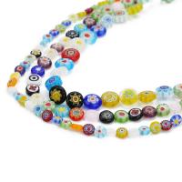 Millefiori Slice Lampwork Beads, multi-colored, 6mm,8mm,10mm 