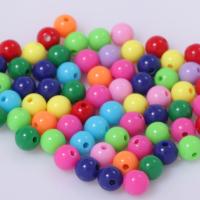 Solid Color Acrylic Beads, Round, DIY 4mm 