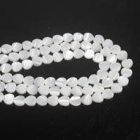 Natural White Shell Beads, Heart Approx 0.8mm Approx 14.5 Inch 