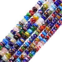 Millefiori Slice Lampwork Beads, Millefiori Lampwork, Flat Round, polished, DIY mixed colors, Approx 