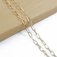 Iron Oval Chain, plated, DIY 