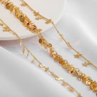 Iron Jewelry Chain, gold color plated, DIY 