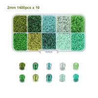 Opaque Rainbow Glass Seed Beads, Round, DIY 
