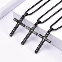 Titanium Steel Jewelry Necklace, plated, black 0c 