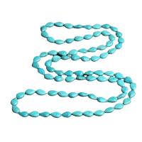 Turquoise Jewelry Necklace, Synthetic Turquoise, Teardrop, polished, blue cm 