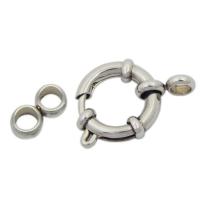 Edelstahl-Frühlings-Ring-Verschluss, Edelstahl, verschiedene Größen vorhanden, Silberfarbe, verkauft von PC