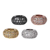 Cubic Zirconia Micro Pave Brass Beads, plated, micro pave cubic zirconia 