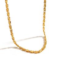 Brass Sweater Chain Necklace, gold color plated, for woman Approx 23.62 Inch 