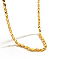 Brass Sweater Chain Necklace, gold color plated, for woman Approx 23.62 Inch 