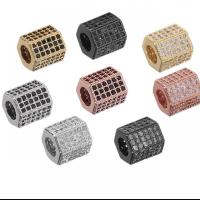 Cubic Zirconia Micro Pave Brass Beads, plated, micro pave cubic zirconia 