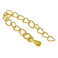 Brass Extender Chain, Teardrop, plated, twist oval chain .5 Inch 