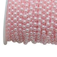 Mode perles Strand, Plastique ABS perle, plus de couleurs à choisir, 6mm, Vendu par bobine